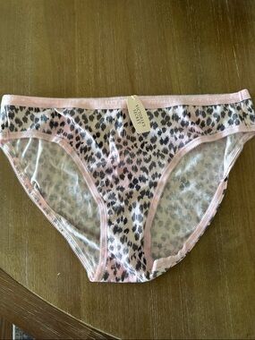 Victoria's Secret Pink and Black Leopard Print Bikini Briefs M
